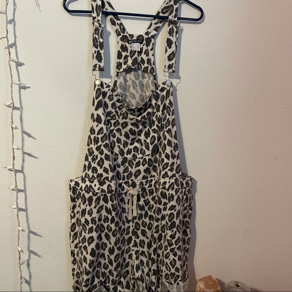 Plus Sized Cheetah Print overalls